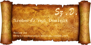 Szeberényi Dominik névjegykártya