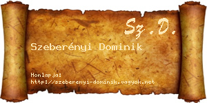 Szeberényi Dominik névjegykártya