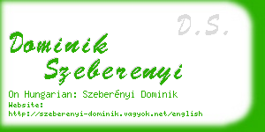 dominik szeberenyi business card